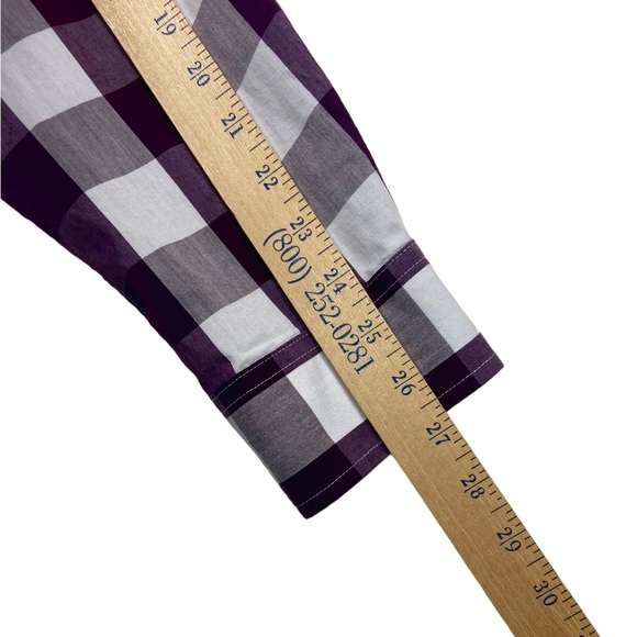 Mason James Men's Long Sleeve Stretch Button Down Shirt Size XXL Maroon/White - Picture 10 of 13